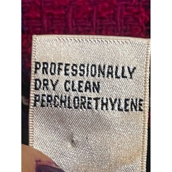 Jennifer Moore Blazer Women 6 Pink Wool Plaid Academia Preppy Old Money Retro - Picture 14 of 16